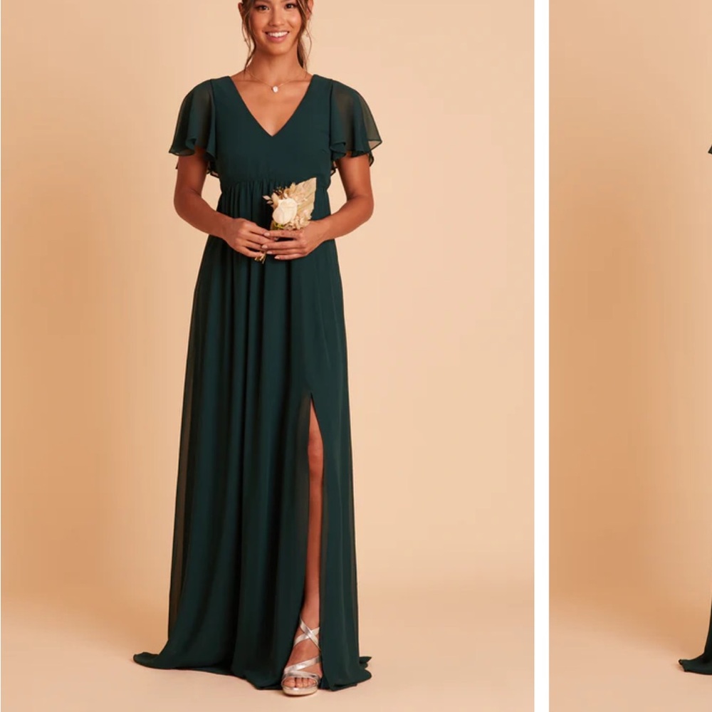 Emerald Green bridesmaid dress- Hannah Chiffon from birdy grey